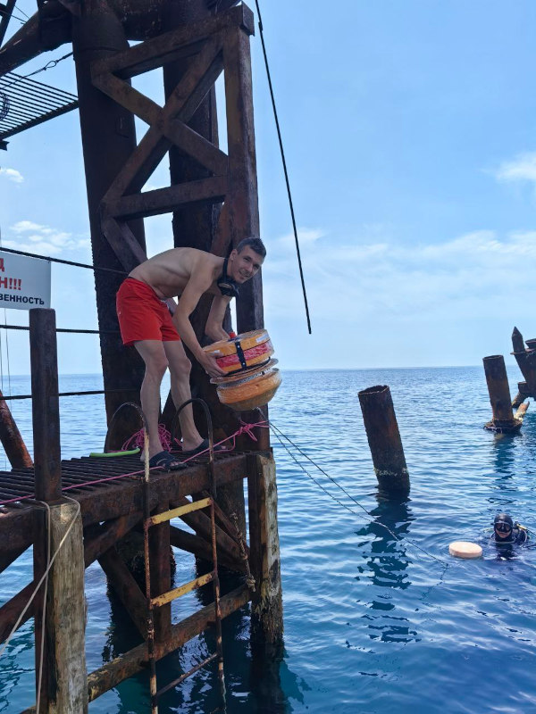 Постановка буев с термокосами