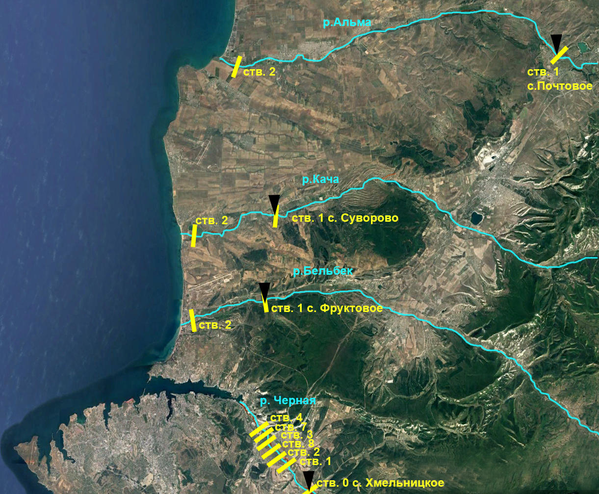 Исследования морских устьев рек юго-западного Крыма в 2025 г.